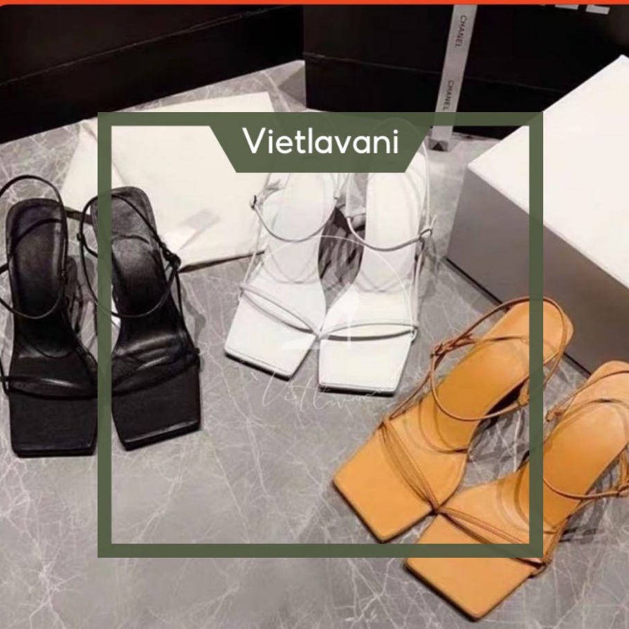 Sandal cao gót 7cm mũi vuông quai mảnh siêu tôn dáng TTS22