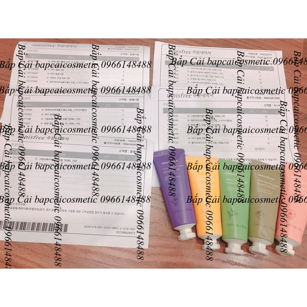 MBC Kem dưỡng tay INF Hand Cream 50mL Olive/ Green Tea/ Orchid SPF 15 PA+ thanh lý