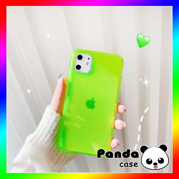Ốp lưng iphone neon xanh lá trong suốt độc đáo 6/6plus/6s/6splus/6/7/7plus/8/8plus/x/xs/xs max/11/11 promax - Panda case