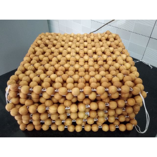 Lót yên xe máy - Đệm yên xe máy hạt gỗ cao chống ê mông