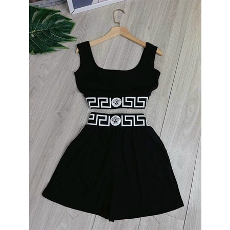Set bộ đồ nữ đi chơi, set đồ nữ cá tính năng động với quần short lưng cao kèm áo 3 lỗi croptop thể thao hàn quốc