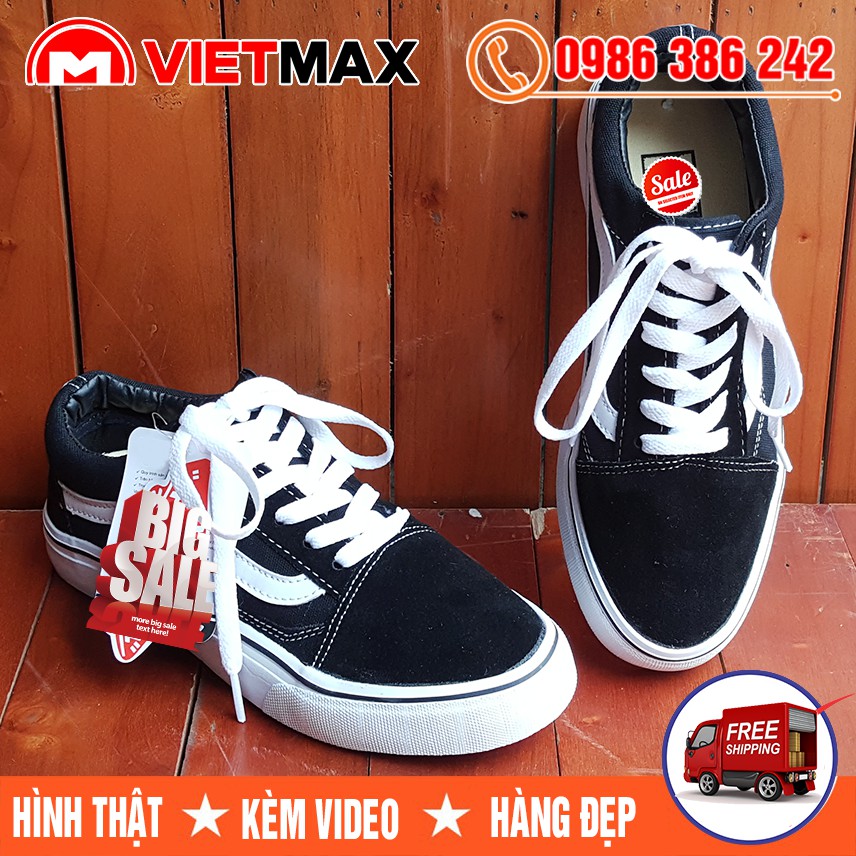 ⚡[FREE SHIP] Giày Thể Thao Old Skool Thấp Cổ Đen Trắng Nam Nữ | BigBuy360 - bigbuy360.vn