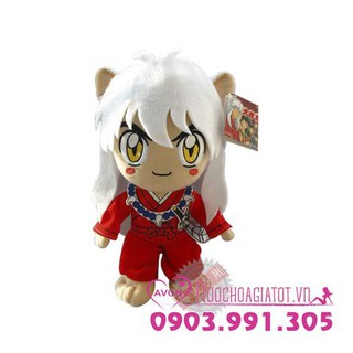CÓ SẴN - Gấu bông Inuyasha Khuyển Dạ Xoa 30cm tặng túi quà