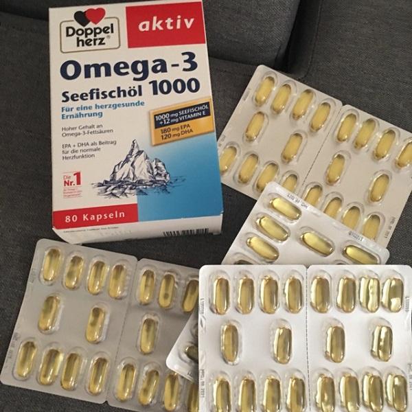 Doppelherz Aktiv Omega 3 1000mg DHA,EPA - Viên Uông Bổ Sung Phát Triển Trí Não,Thị Lực