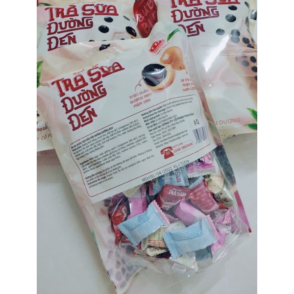 Kẹo trà sữa đường đen mix vị 320g bubble tea