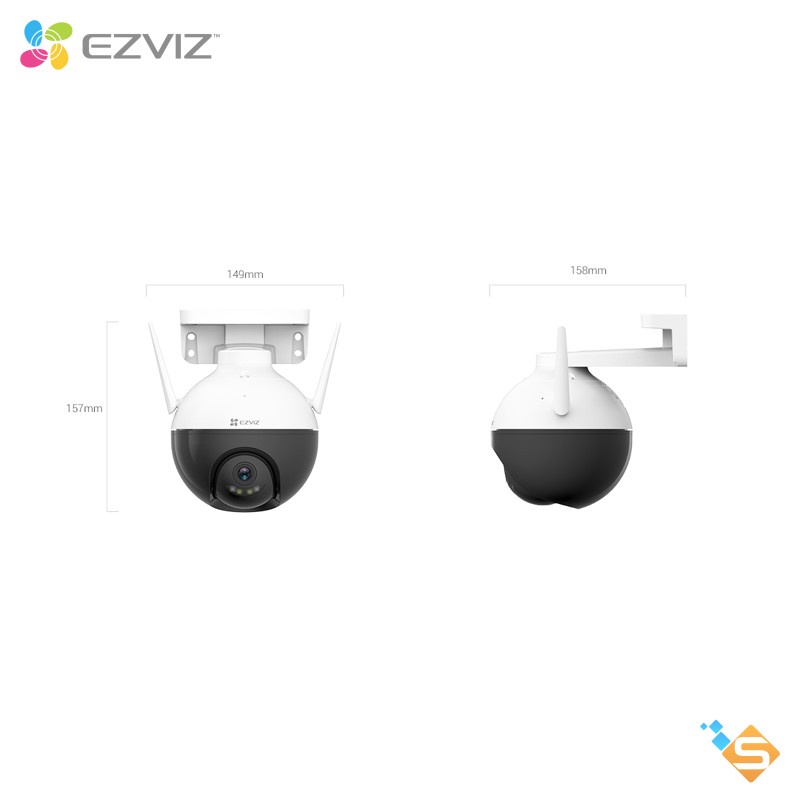 Camera 4MP WiFi (Xoay 360) Ngoài Trời EZVIZ C8W Đàm Thoại - Màu Ban Đêm Thông Minh - Bảo Hành Chính Hãng 2 Năm