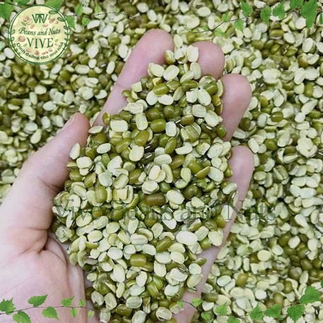 Đậu Xanh cà còn vỏ - túi 1kg hút chân không