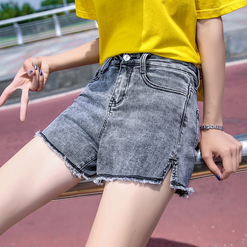 Quần Short Jeans Nữ Ống Rộng Thời Trang Hàn 2018