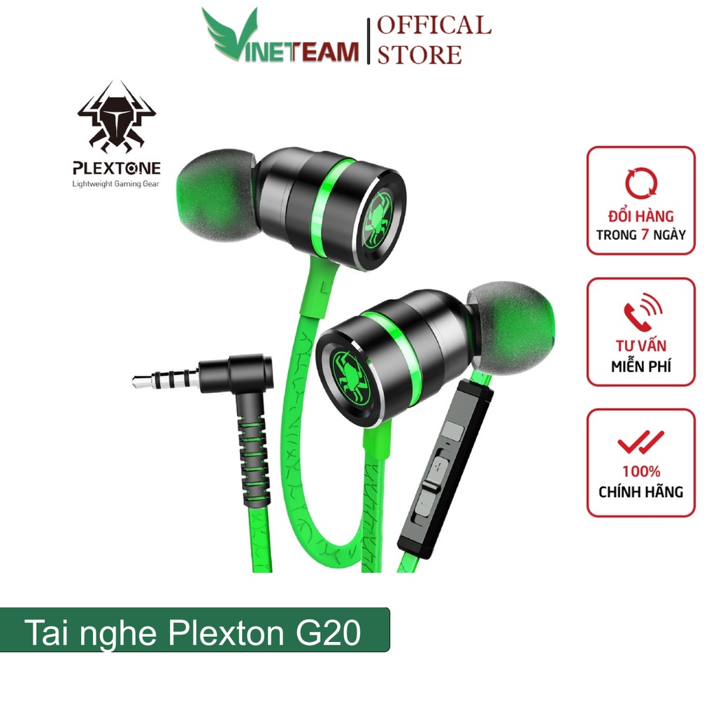 Tai nghe Bluetooth chơi game không dây TWS Vinetteam Plextone G20 có micro và dây 3.5mm -DC3059