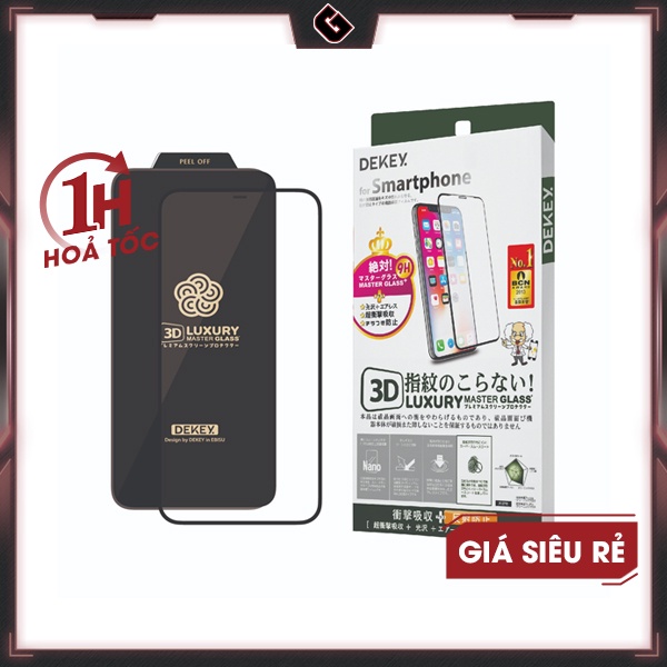Miếng Dán Cường Lực Dekey 3D Full Cho Iphone - Hàng Chính Hãng