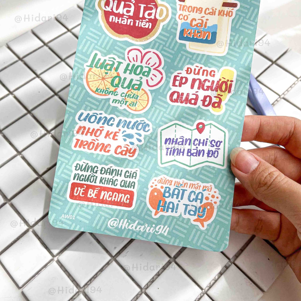 Sticker Thành Ngữ Gen Z  Hài Hước | Hidari thiết kế
