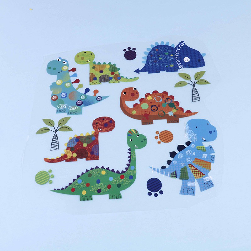 (Hàng Mới Về) Miếng Dán Ủi Lên Quần Áo Hình Khủng Long Dễ Thương