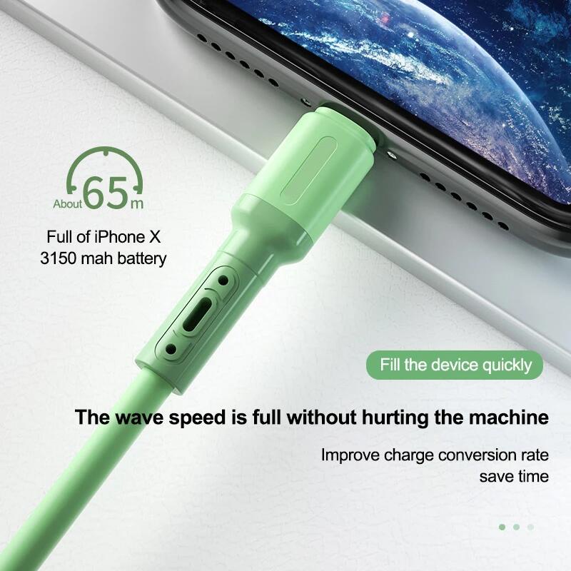 Cáp Sạc Nhanh Micro USB 3A Dài 1M Bằng Silicon Mềm Cho Android