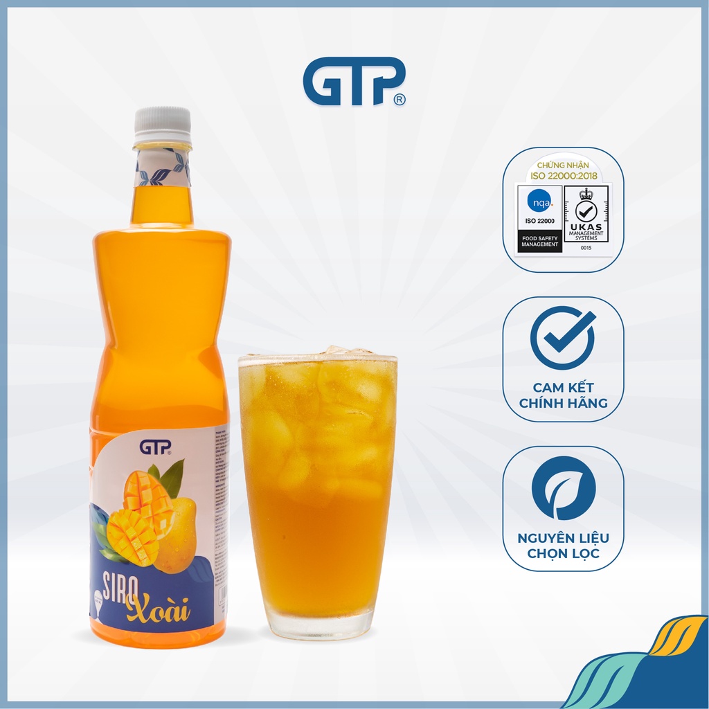 Siro Xoài (930ml) GTP - nguyên liệu trà sữa pha chế trà trái cây, sô đa, cocktail