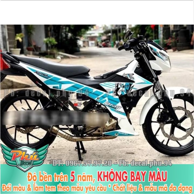 Tem rời Satria Kingdrang Xanh Trắng -1