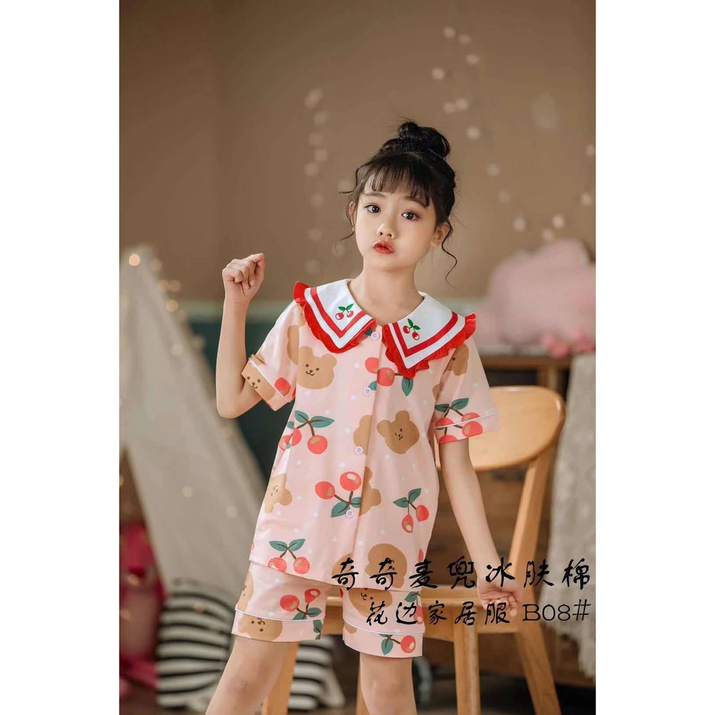 Pijama Cộc Tay Nhiều Mẫu size 90-130, Đồ Bộ Ngắn Tay, Set Pijama QiQi