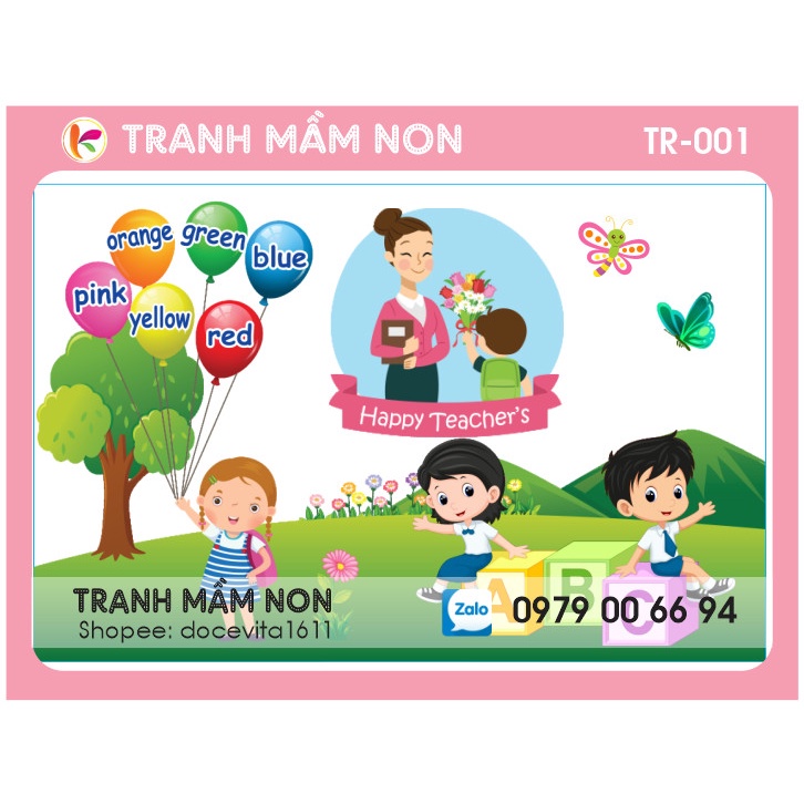 Decal TRANG TRÍ LỚP HỌC TR-001