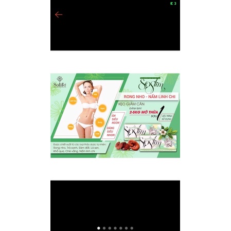 Combor 10 hộp Kẹo Giảm Cân Nấm Linh Chi và Rong Nho