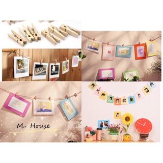 Set 10c kẹp gỗ treo ảnh trang trí decor phòng