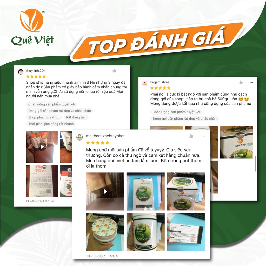 Combo Mầm đậu nành nguyên xơ Quê Việt tăng vòng 1, cải thiện nội tiết tố phụ nữ (2 Hộp x 500Gr)