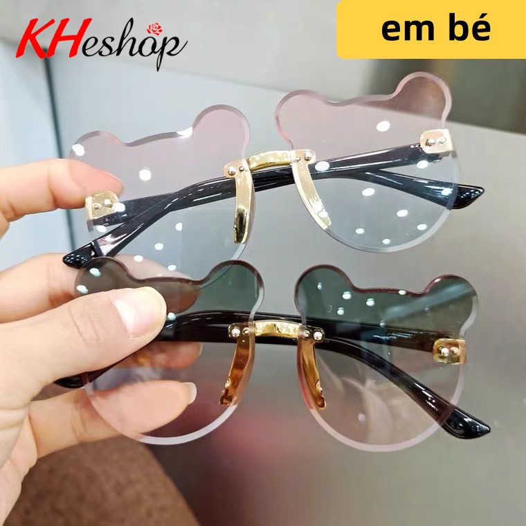 [Bạn Sẽ Thích] Kính du lịch, phụ kiện chụp hình cho Bé Yêu, Kính thời trang không viền đổi màu form mèo Cute mã Y7713