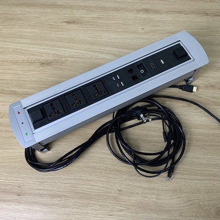 Hộp ổ cắm âm bàn cao cấp Sino amigo STS-240E, Đóng mở tự động, hộp điện bàn họp, hộp điện văn phòng, hộp điện thông minh