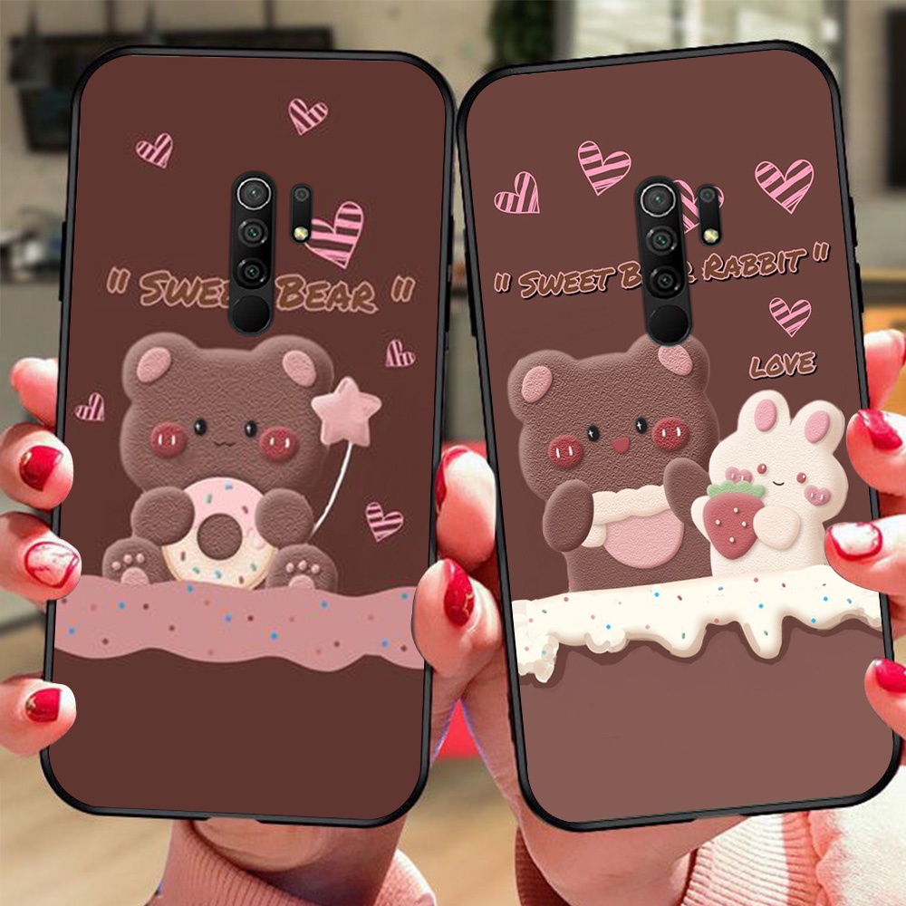 Ốp lưng điện thoại xiaomi redmi 9 in hình gấu nâu vô cùng đáng yêu