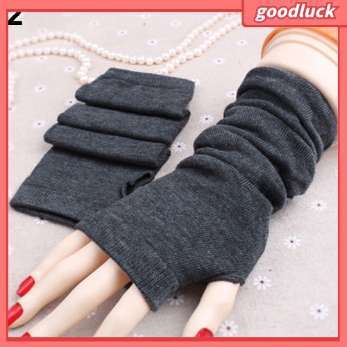 Găng tay dài hở ngón thời trang tùy chọn màu sắc cho nữ