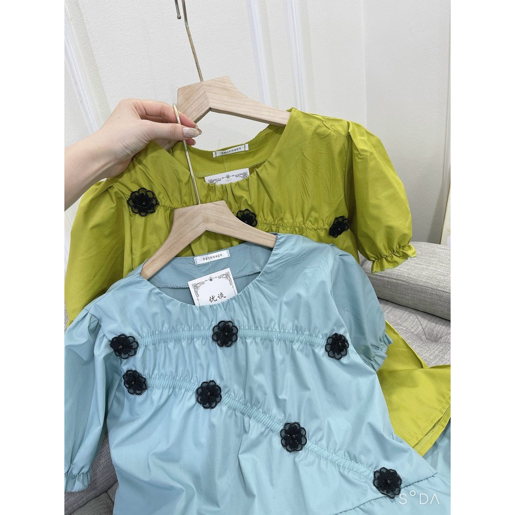 ❤️ BỘ THÔ HOA BABY DOLL CÀI HOA ĐEN QUẦN ĐÙI CỰC HOT VỀ SẴN