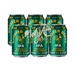 Lốc 6 lon bia Rooster IPA (Bia gà xanh) 6.5% (330mlx6)