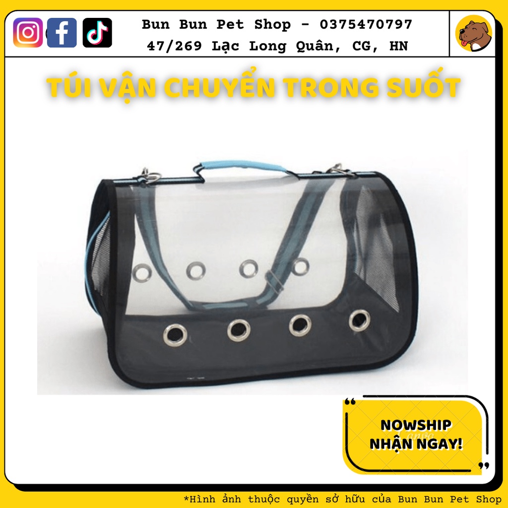 Túi vận chuyển trong suốt cho chó mèo