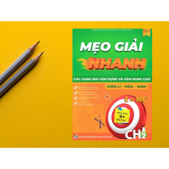 Sách - Mẹo Giải Nhanh Các Dạng Bài Vận Dụng Và Vận Dụng Cao Môn Lí - Hóa - Sinh