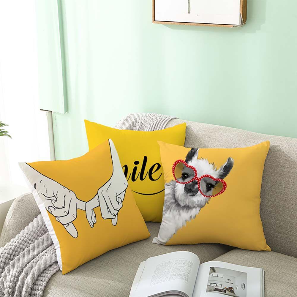 Vỏ Gối Polyester In Hình Lá Cây Thời Trang