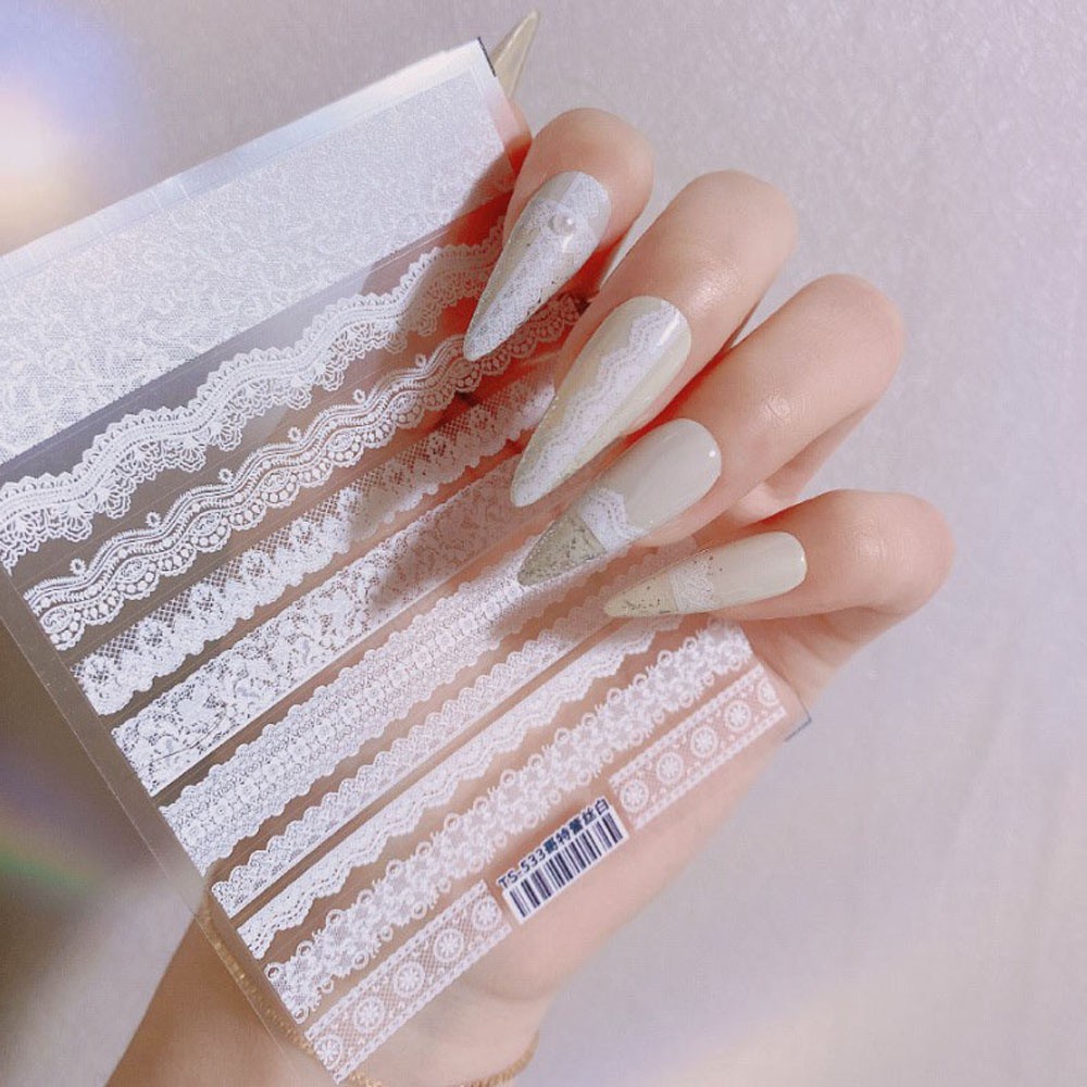 [Hàng mới về] Nhãn Dán Họa Tiết 3D Trang Trí Móng Tay DIY Phong Cách Gothic Độc Đáo