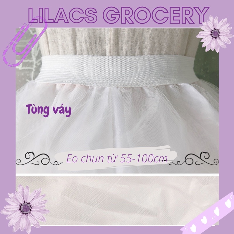 Tùng Váy Trắng Viền Ren Tạo Độ Phồng Cho Váy Lolita JK Cosplay