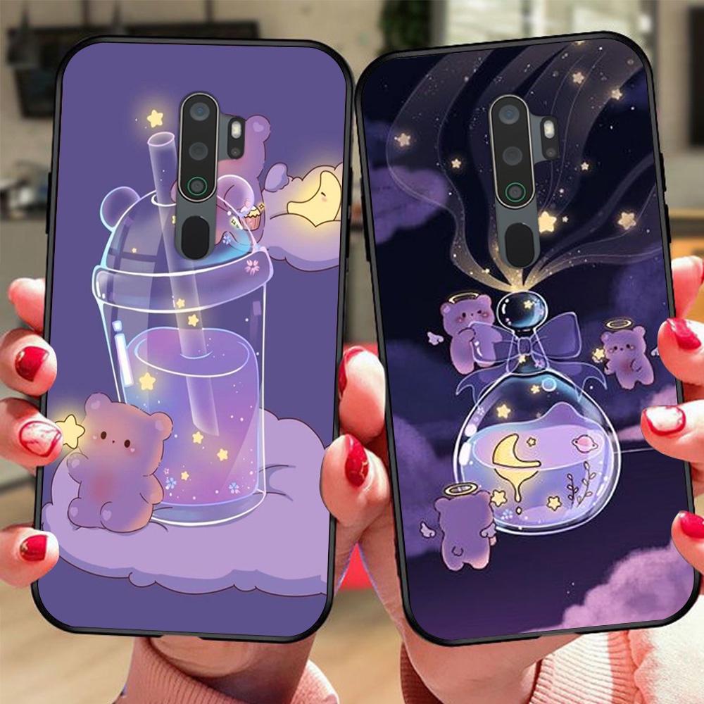 Ốp lưng điện thoại oppo a5 2020 / a9 2020 bộ gấu tím may mắn