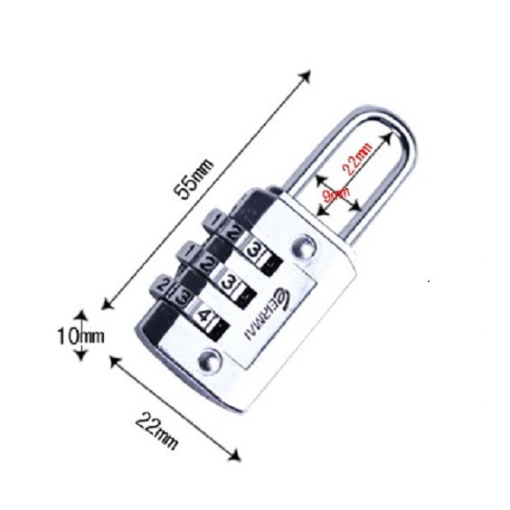 Khóa số Eirmai khóa hộp chống ẩm và balo túi máy ảnh tránh thất lạc mất cắp