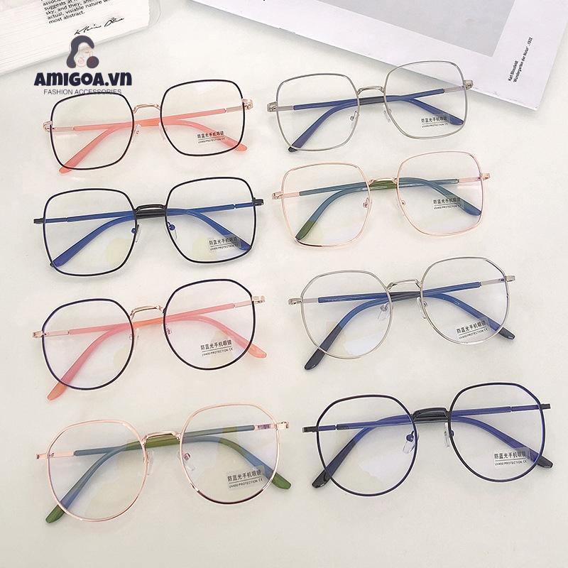 ✨✨Mắt Kính Gọng Kim Loại Chống Ánh Sáng Xanh Phong Cách Retro Thời Trang Cho Nữ