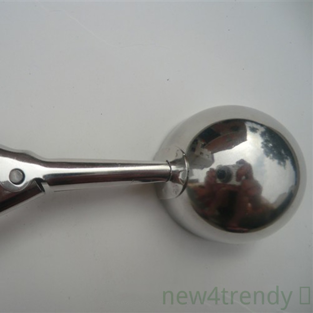 [NEW4]Ice Cream Scoop Trigger Metal Cookie Spoon Melon Baller Stainless Steel Dough Spoon Scooper