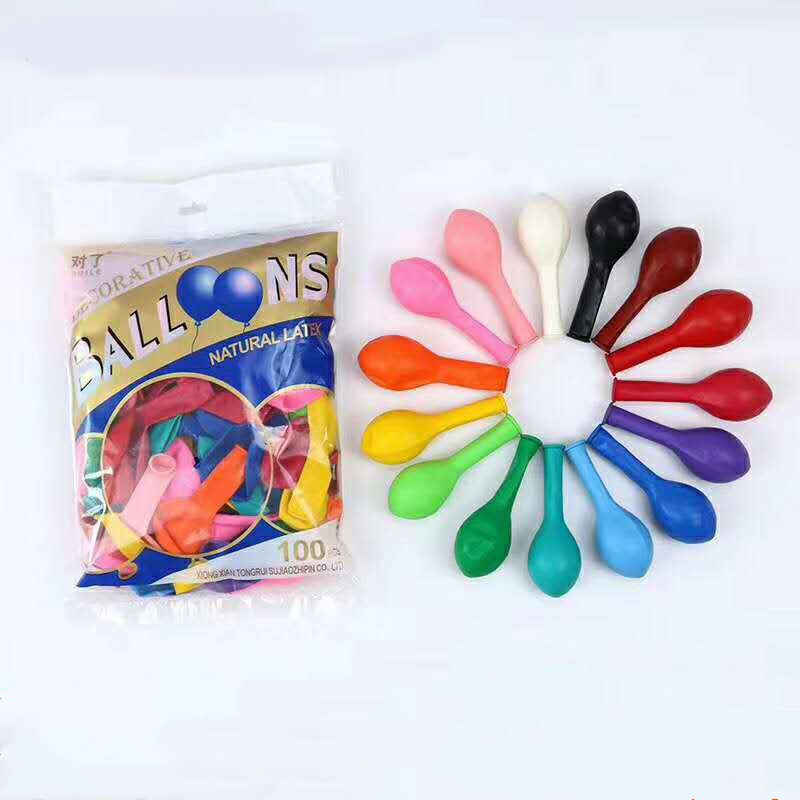 Set 100 Bong Bóng 10 Inch Nhiều Màu Sắc Dùng Trang Trí Tiệc Sinh Nhật / Đám Cưới