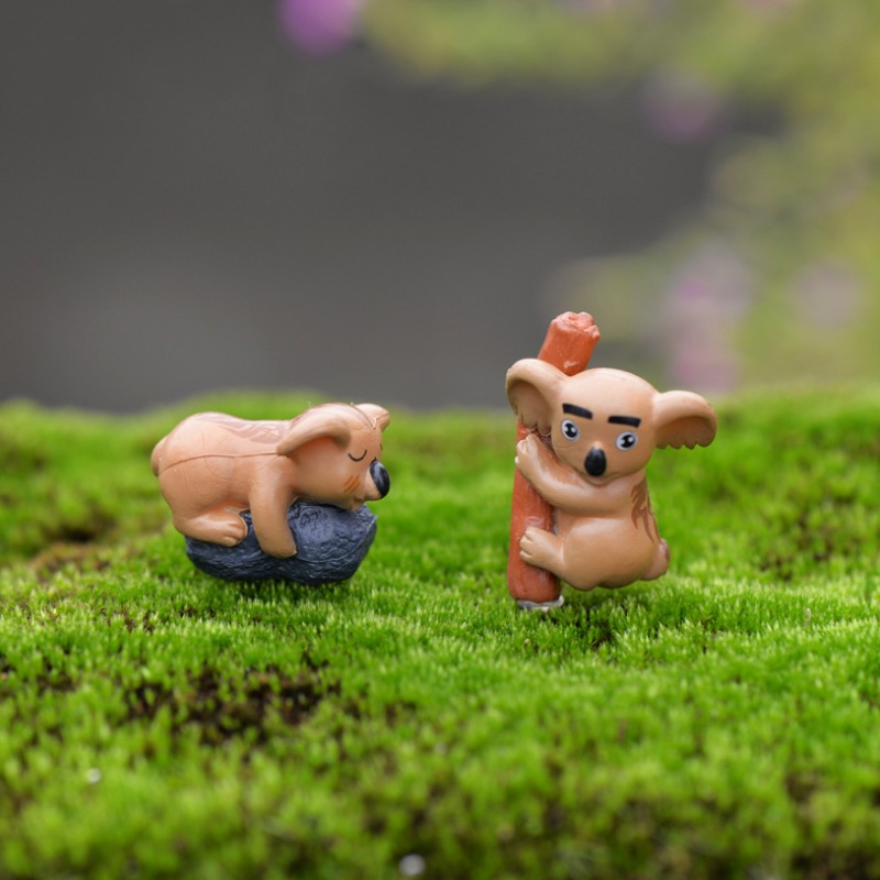 Set 4 mô hình gấu Koala mini trang trí sân vườn