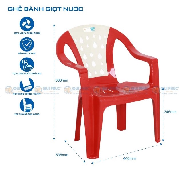 Ghế nhựa bành giọt nước