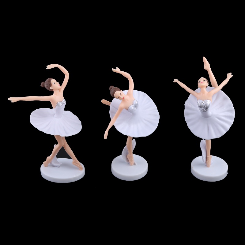 Set 6 Phụ Kiện Trang Trí Bánh Kem Hình Cô Gái Múa Ba Lê Xinh Xắn