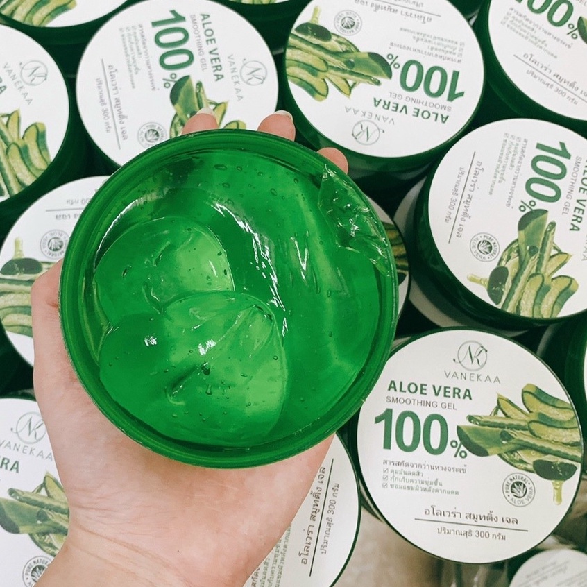 Gel nha đam dưỡng ẩm & làm mềm da, Gel lô hội 100% Aloe Vera Gel Vanekaa 300ml