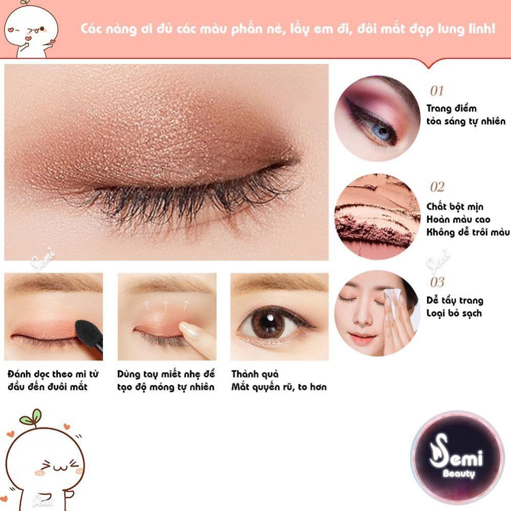 Bảng phấn mắt Lameila 12 màu Play Color Eyes kèm cọ trang điểm