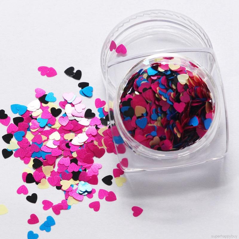 Kim Tuyến Hình Trái Tim Trang Trí Móng Tay