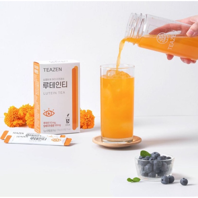 Trà Lutein tốt cho mắt Teazen Hàn Quốc hộp 5gx10 gói