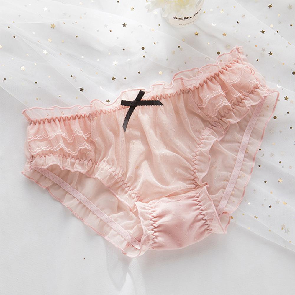 Quần Lót Lưới Trong Suốt Đính Nơ Gợi Cảm Cho Nữ