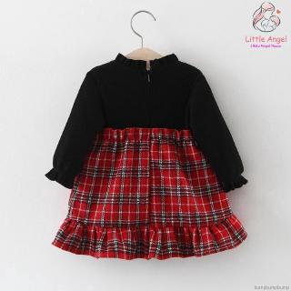 Đầm Bé Gái Tay Dài Phối Lưới