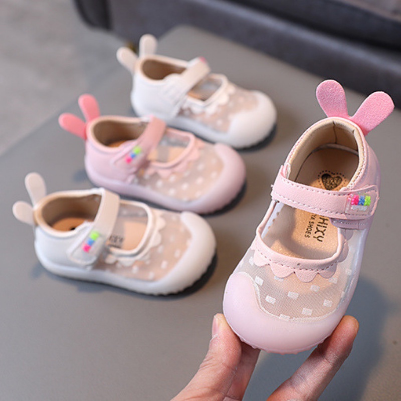 Giày tập đi cho bé gái lưới thoáng khí Bunny store, giày bé gái phù hợp cho trẻ em từ 8 tháng đến 3 tuổi đế mềm GTD08